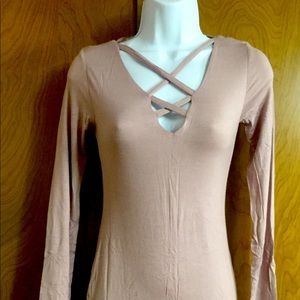 Long sleeve stretchy dress
